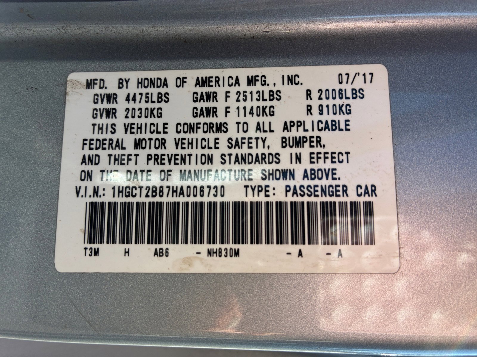 2017 Honda Accord EX-L