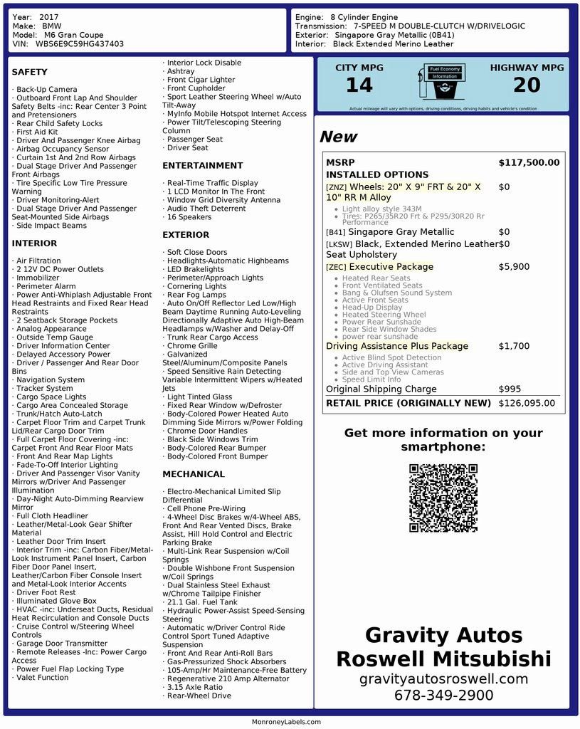 2017 BMW M6 Gran Coupe
