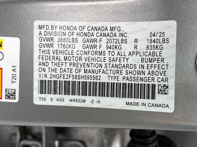 2025 Honda Civic Sport