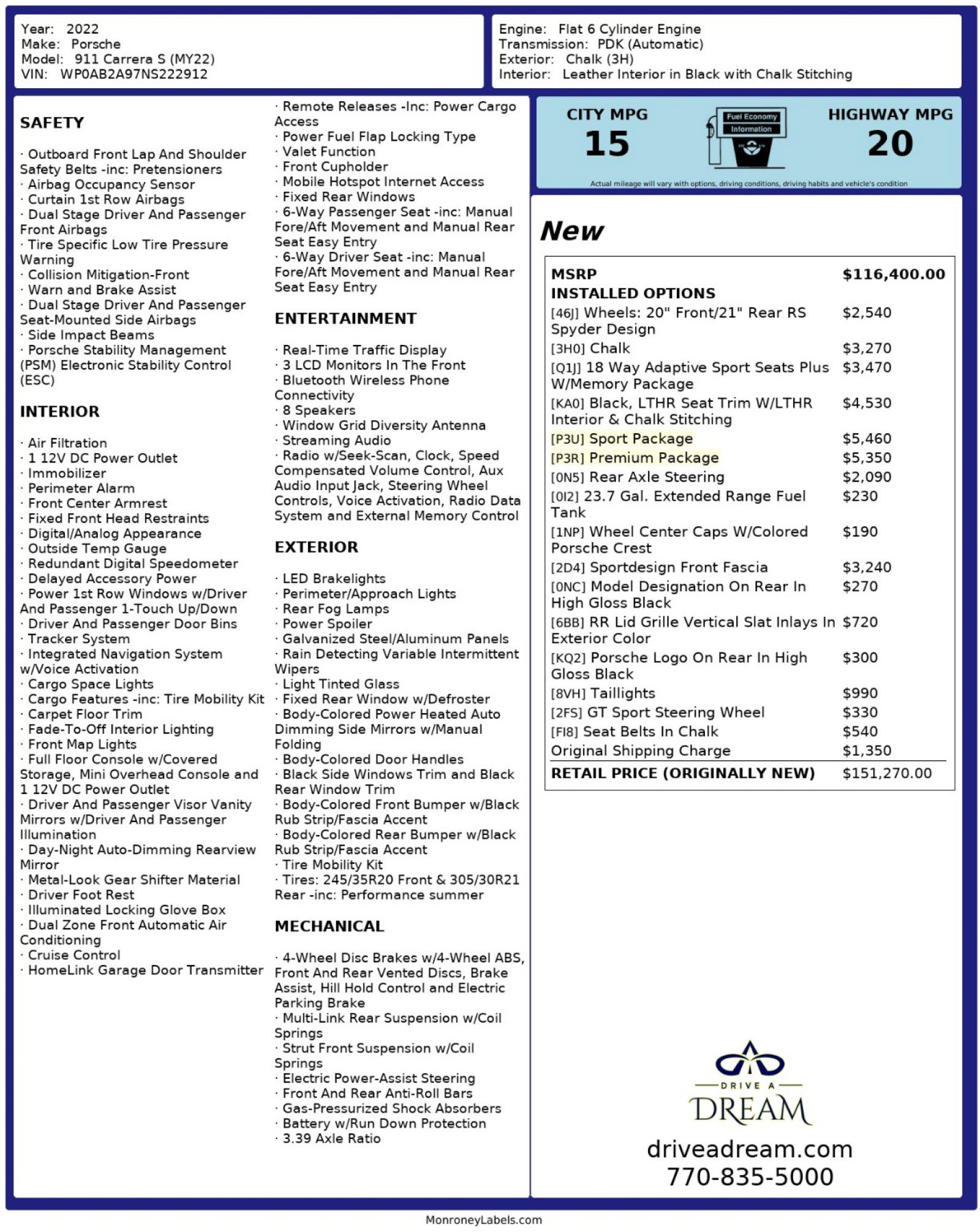 2022 Porsche 911 Carrera S