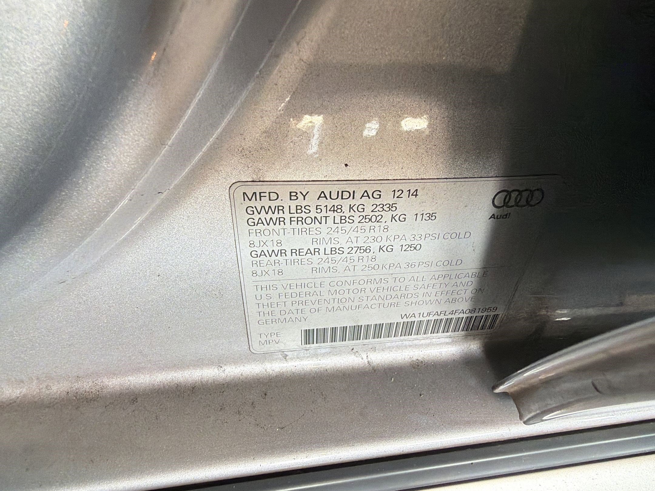 2015 Audi A4 Premium Plus