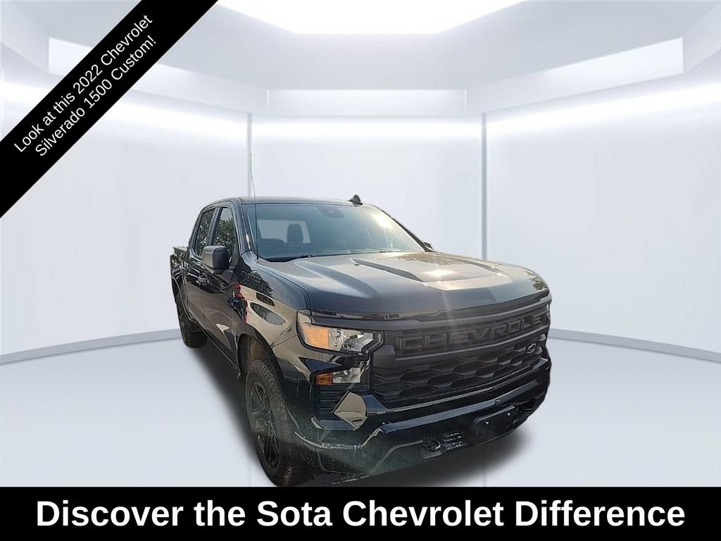 Used 2022 Chevrolet Silverado 1500 Custom w/ LPO, Dark Essentials Package