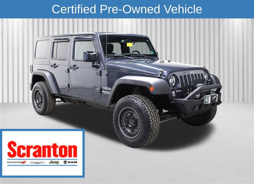Certified 2017 Jeep Wrangler Unlimited Sport w/ Quick Order Package 24S
