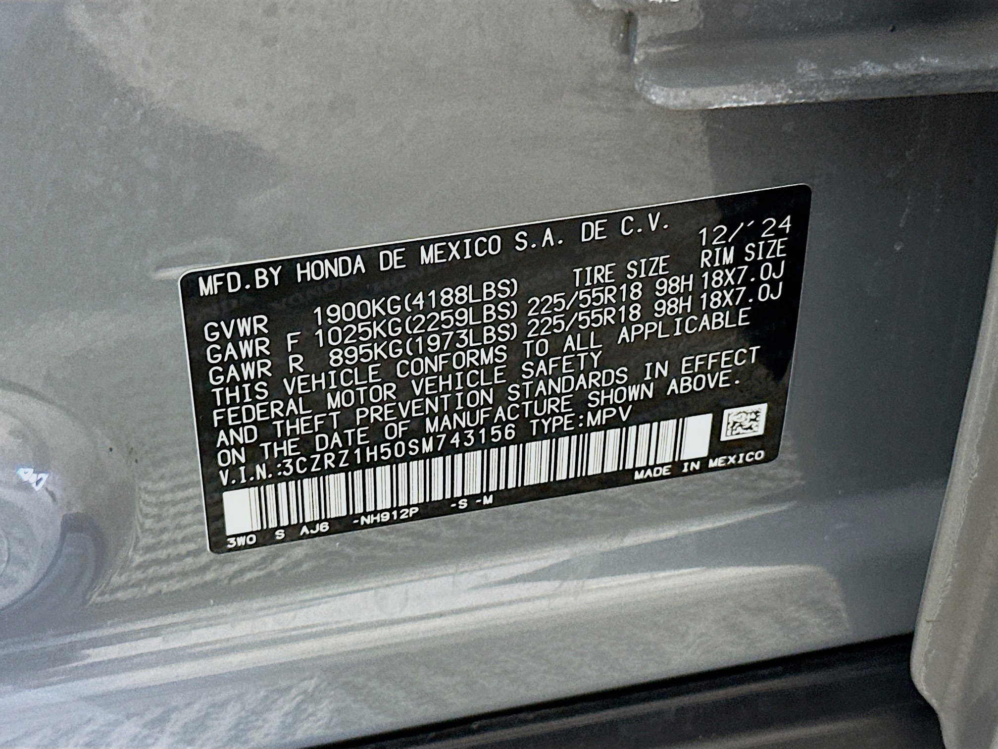 2025 Honda Hr-V Sport