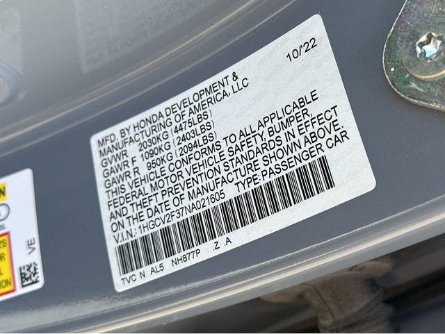 2022 Honda Accord Sport