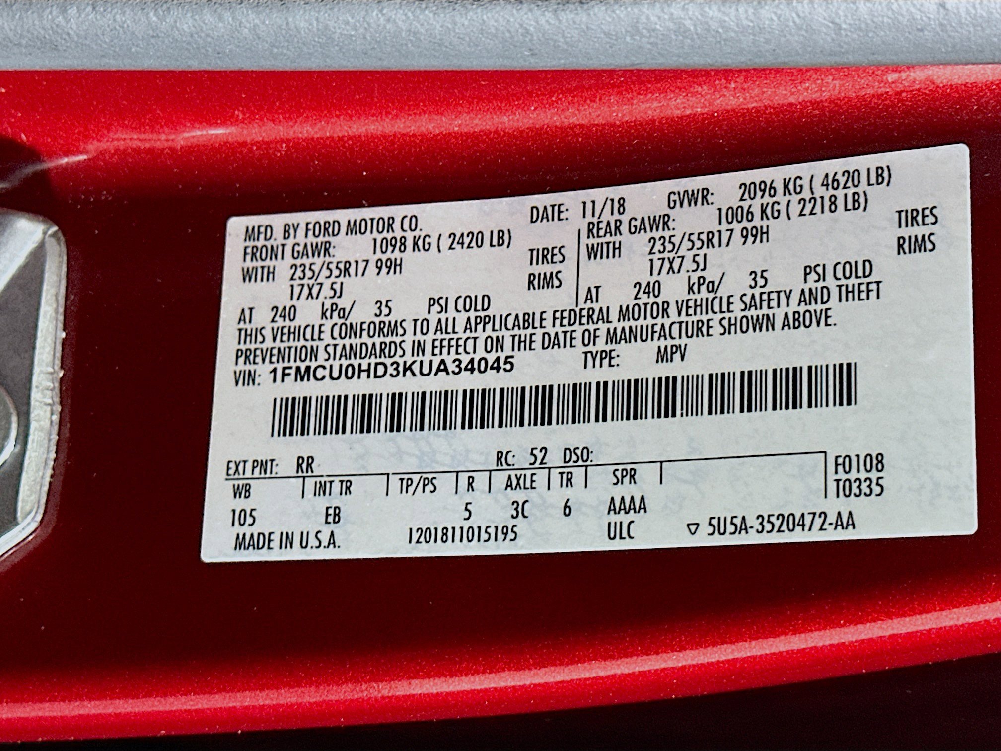 2019 Ford Escape SEL