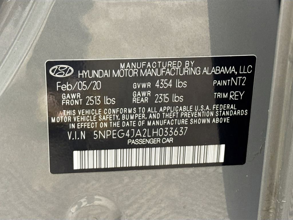 2020 Hyundai Sonata SE