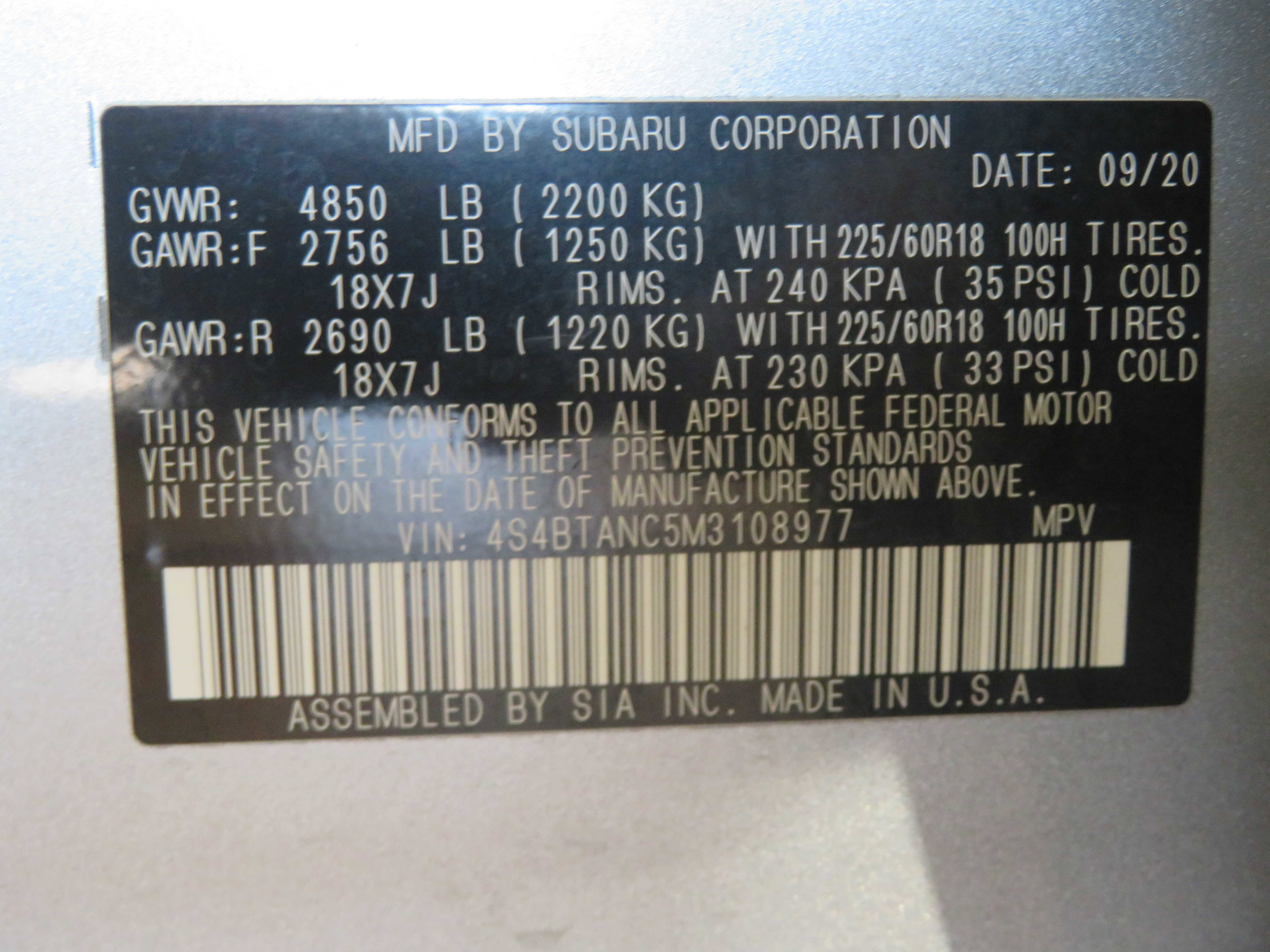 2021 Subaru Outback Limited