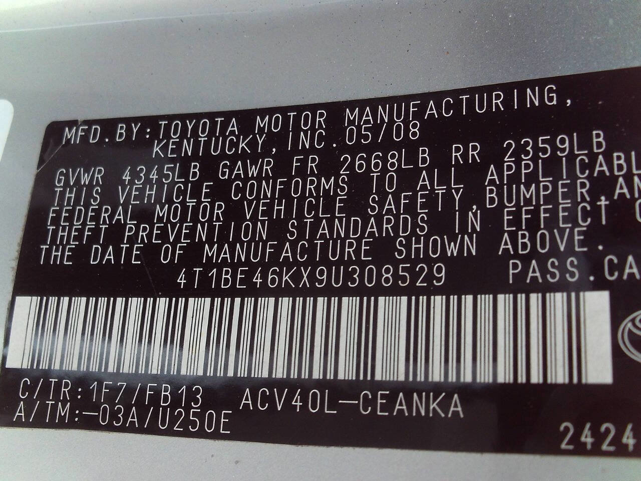 2009 Toyota Camry LE