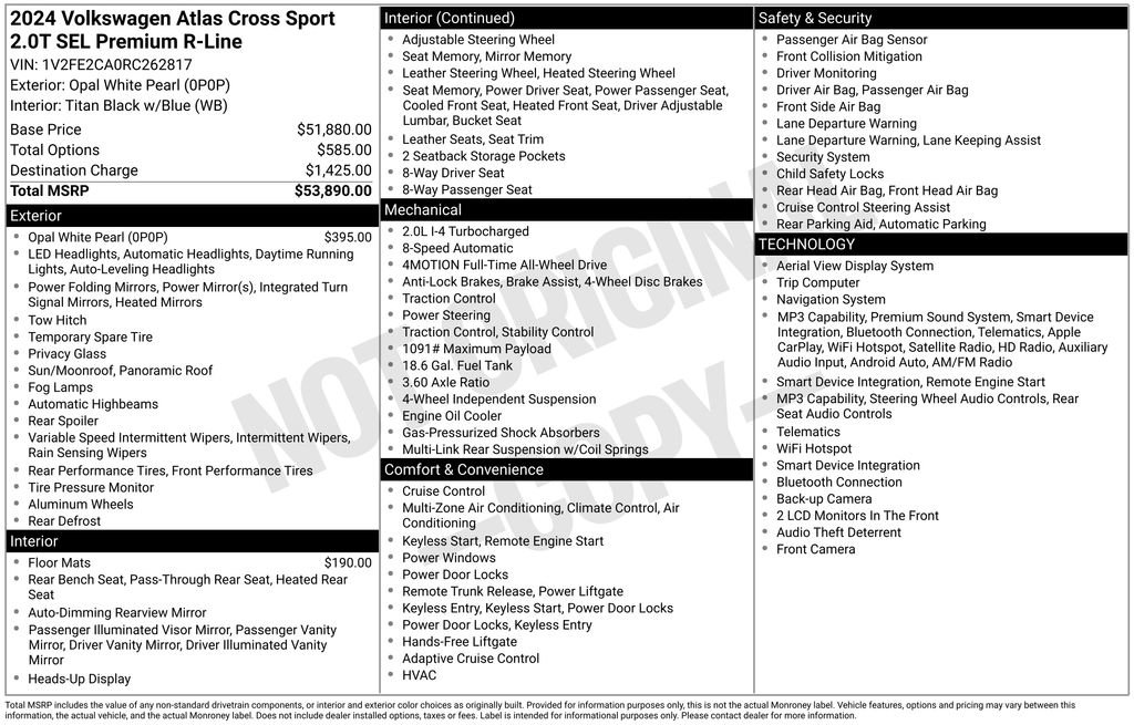2024 Volkswagen Atlas Cross Sport SEL Premium R-Line