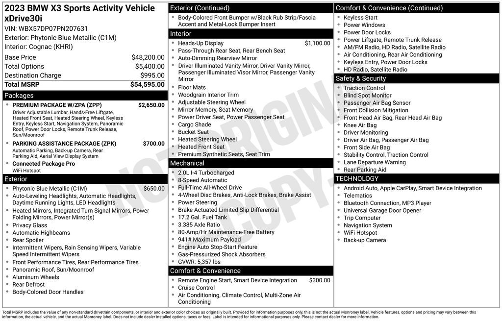 2023 BMW X3 xDrive30i
