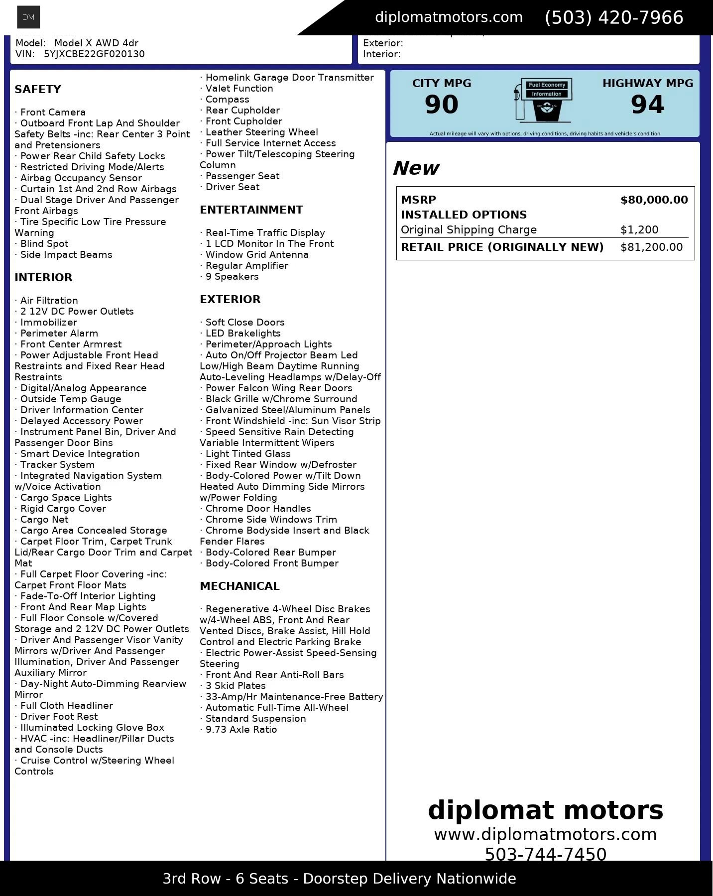 2016 Tesla Model X 90D