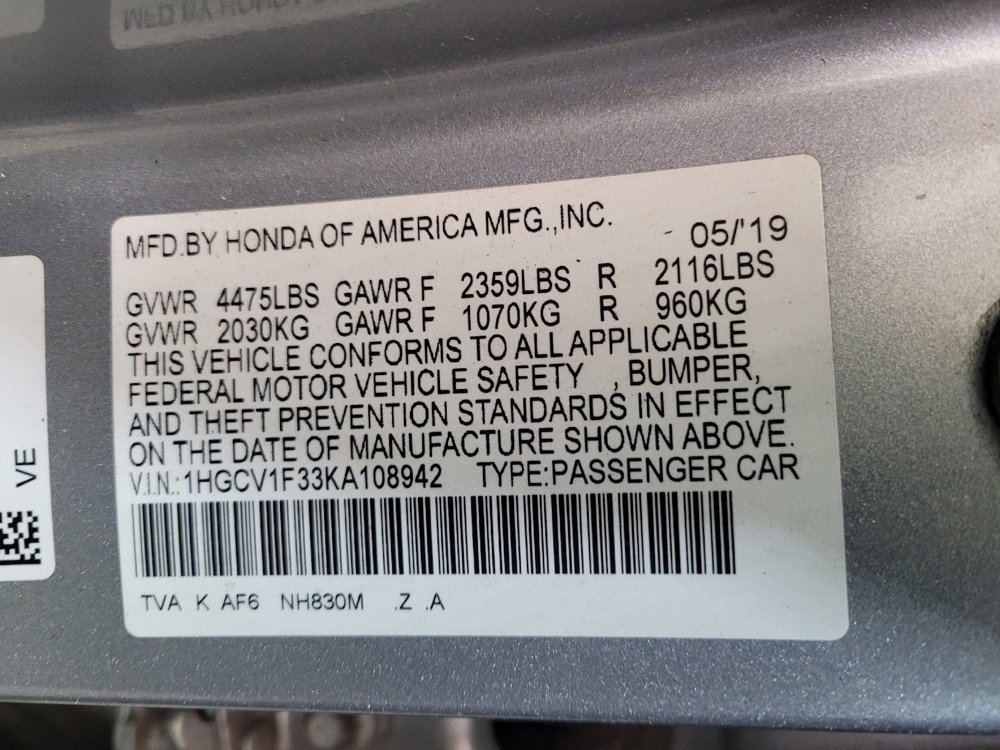 2019 Honda Accord Sport