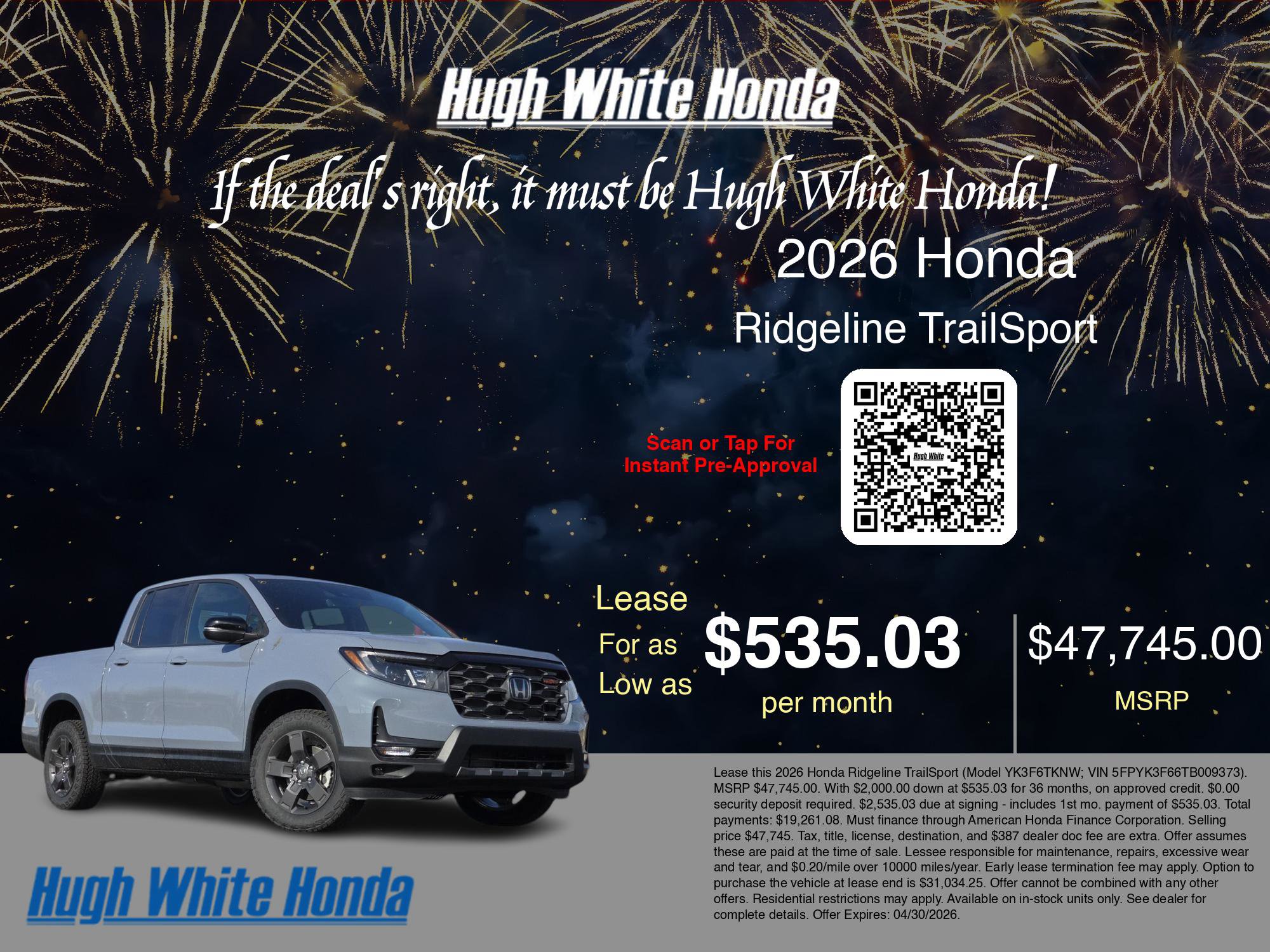 2026 Honda Ridgeline TrailSport