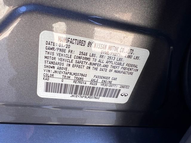 2020 INFINITI Q50 Luxe