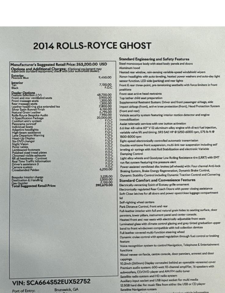 2014 Rolls-Royce Ghost