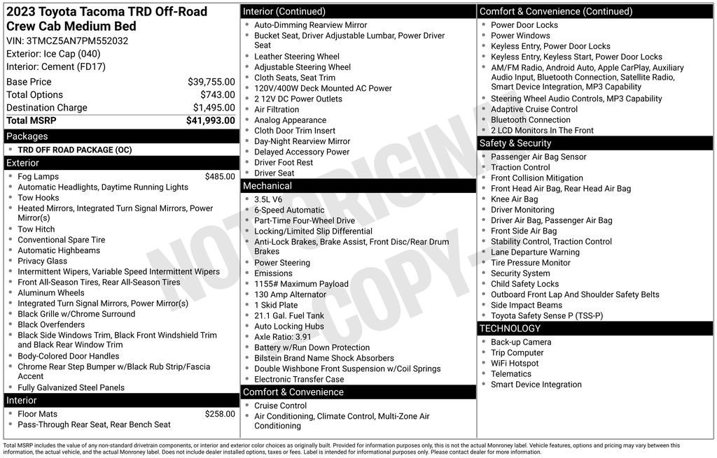 2023 Toyota Tacoma TRD Off-Road