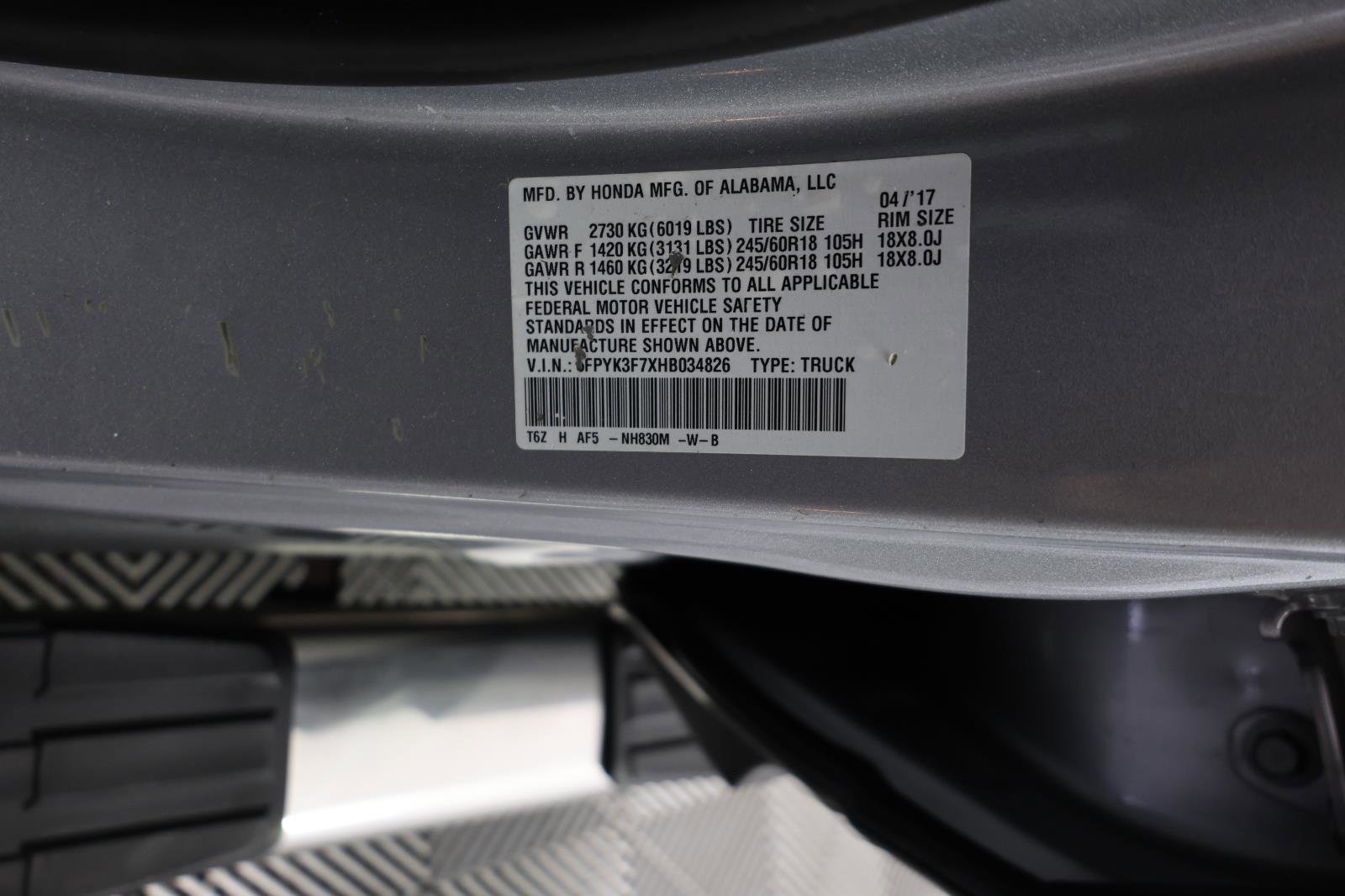 2017 Honda Ridgeline RTL-E