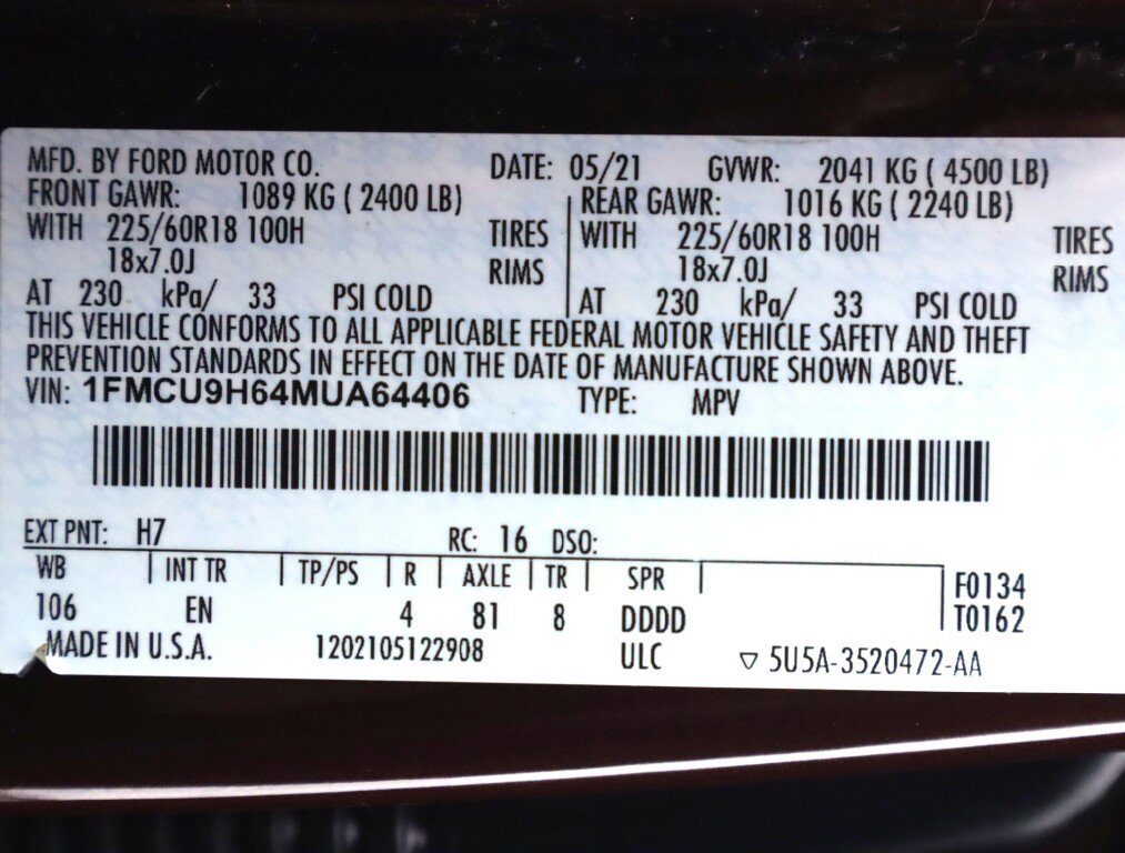 2021 Ford Escape SEL