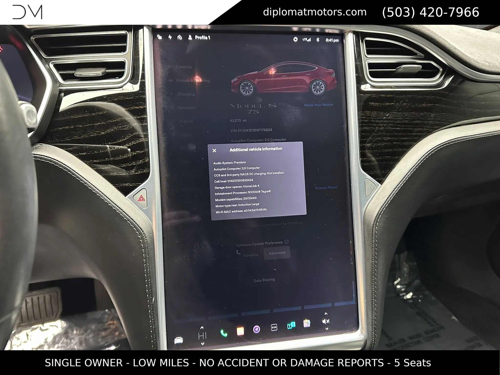 2017 Tesla Model S 75