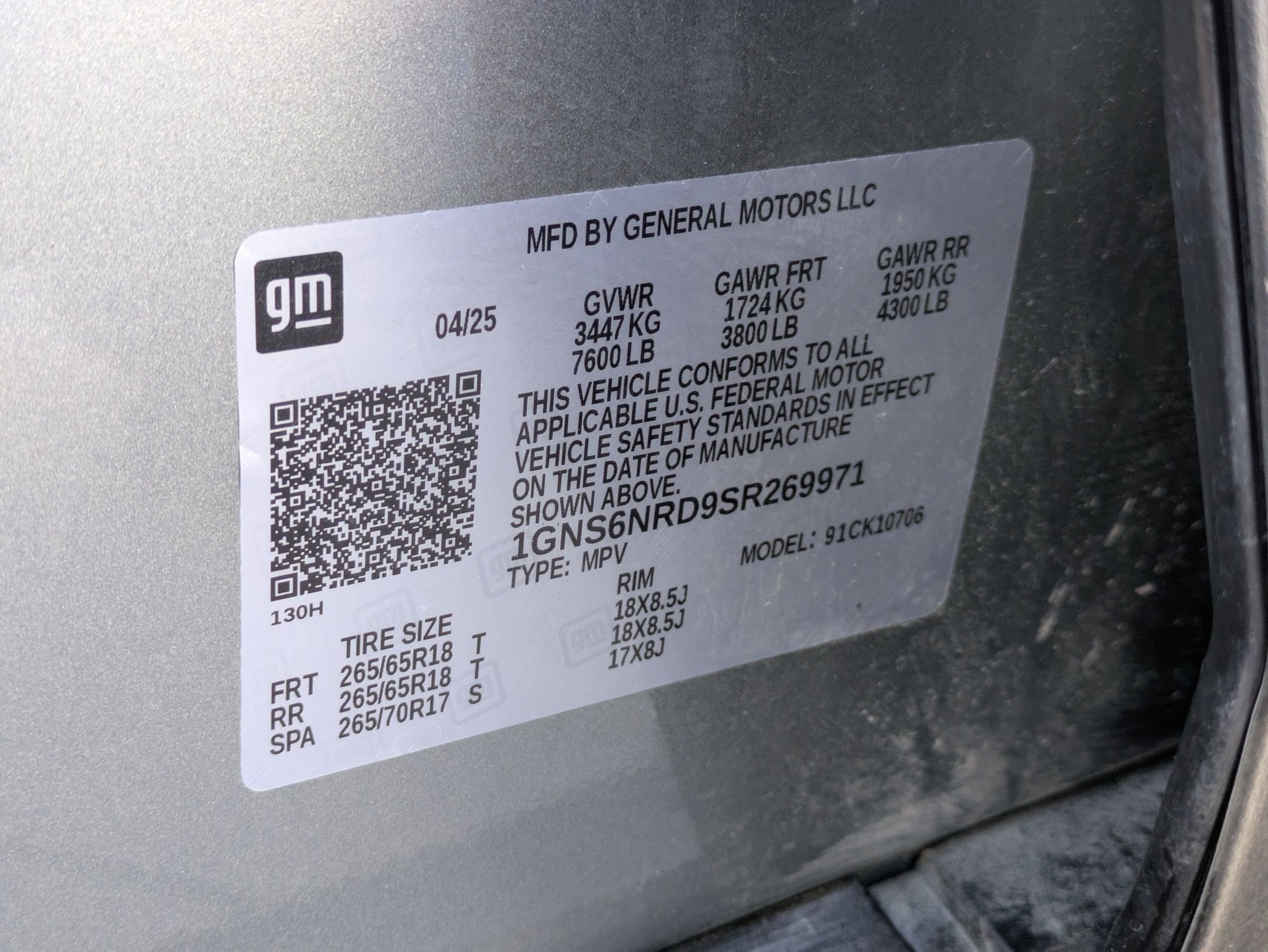 2025 Chevrolet Tahoe LT