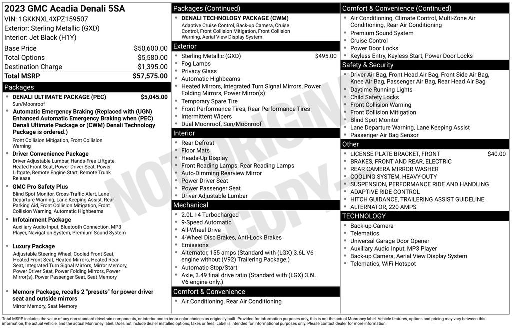 2023 GMC Acadia Denali