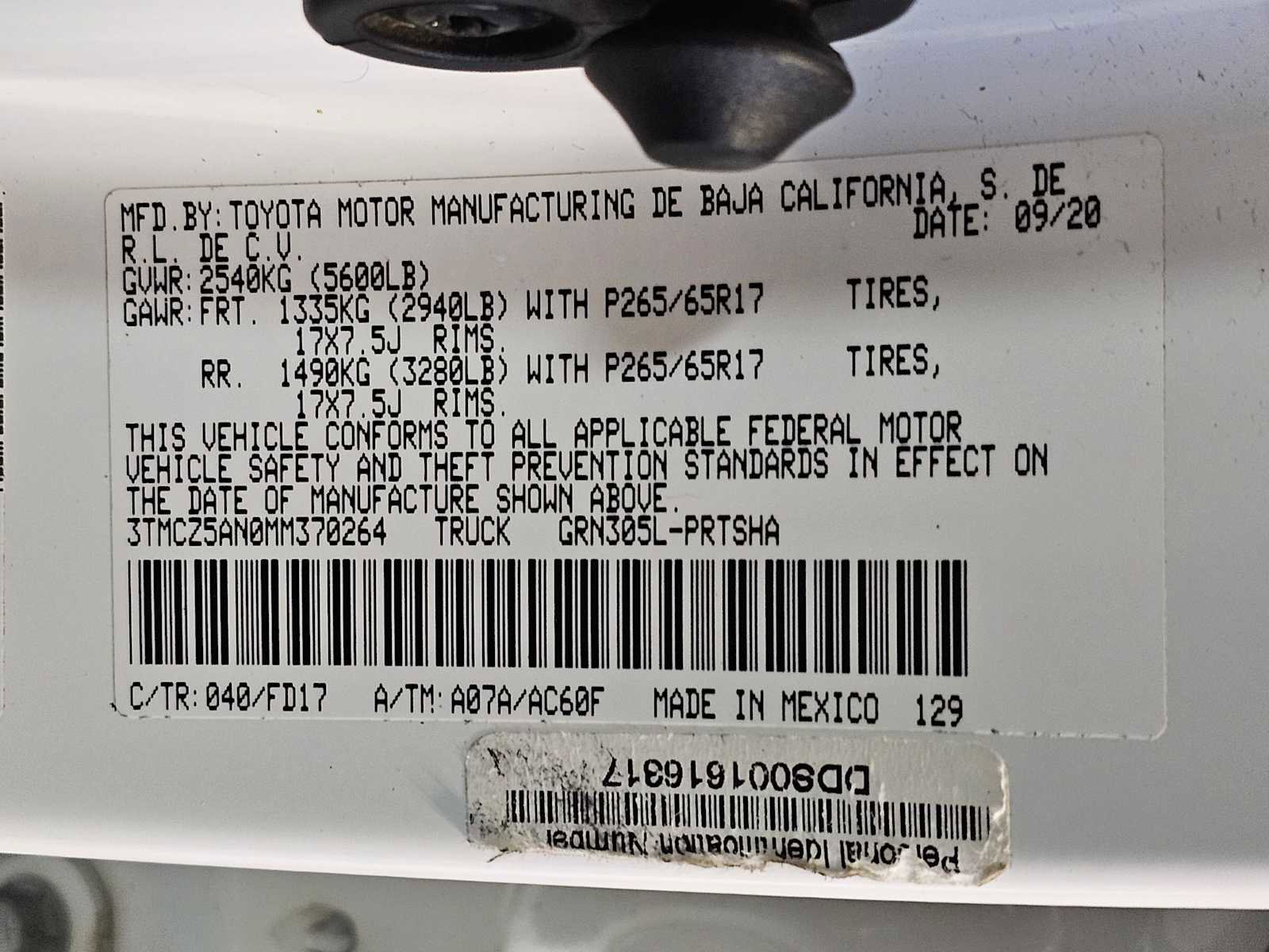 2021 Toyota Tacoma TRD Sport