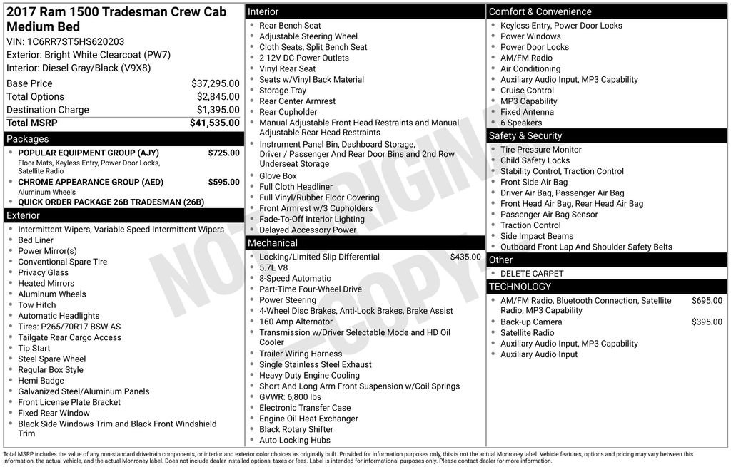 2017 RAM 1500 Tradesman
