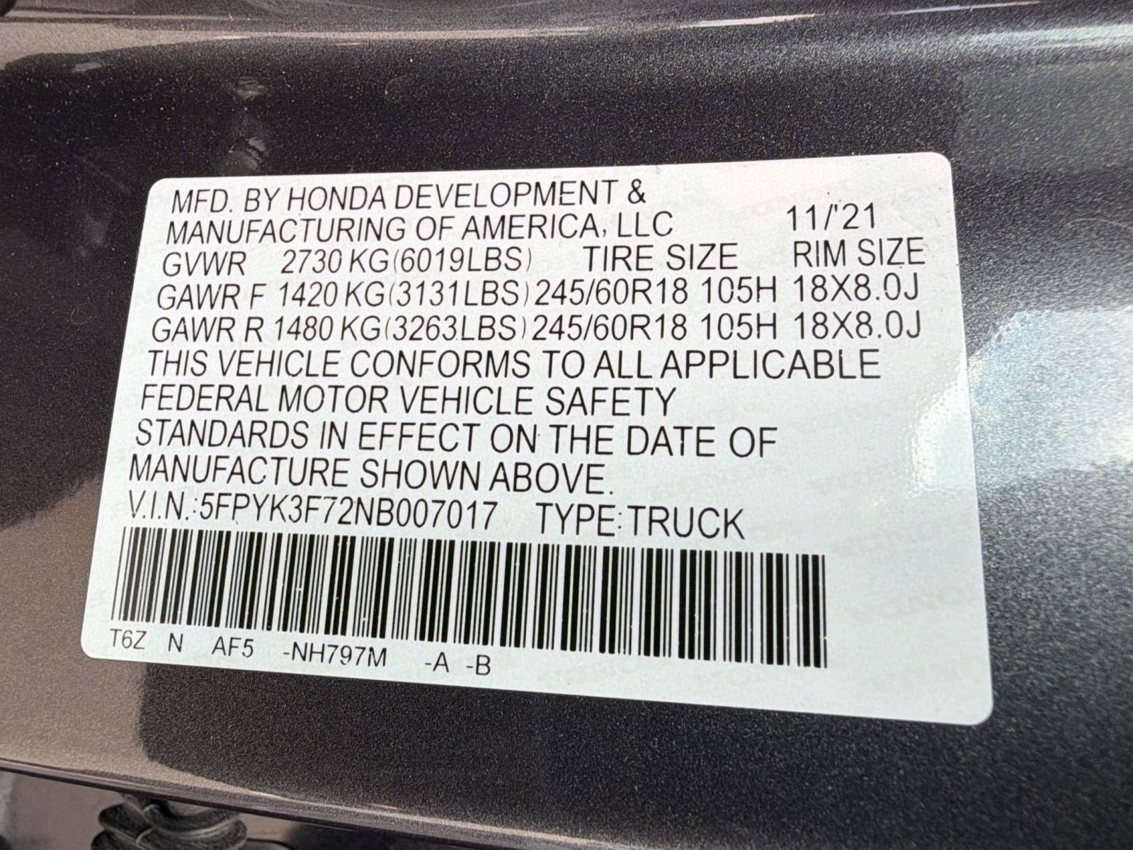 2022 Honda Ridgeline RTL-E