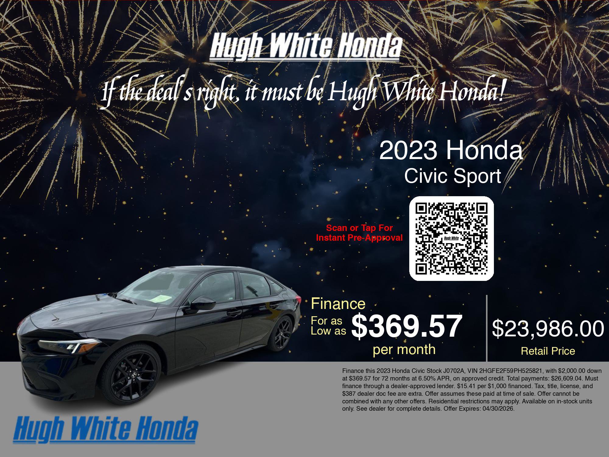 2023 Honda Civic Sport