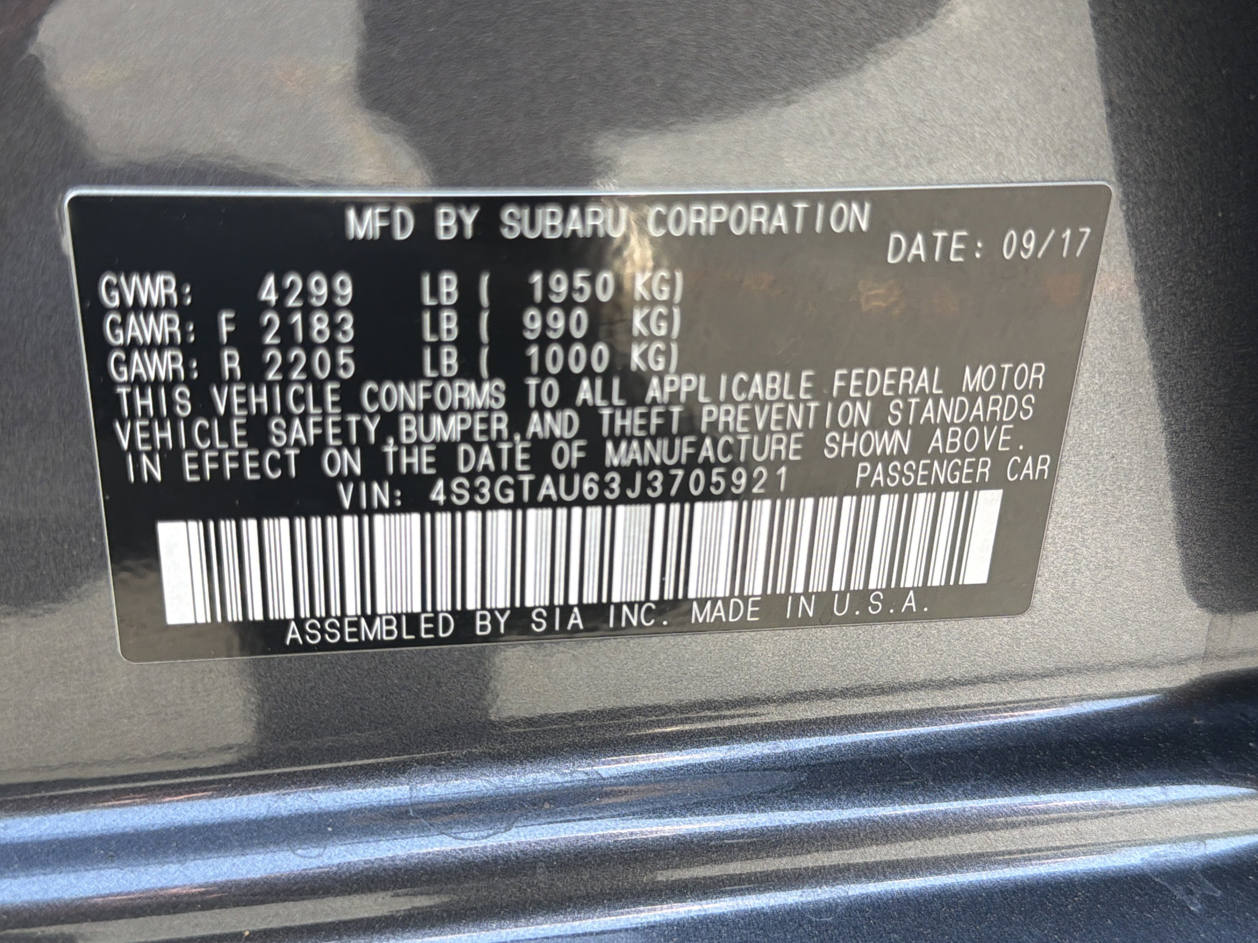 2018 Subaru Impreza 2.0i Limited