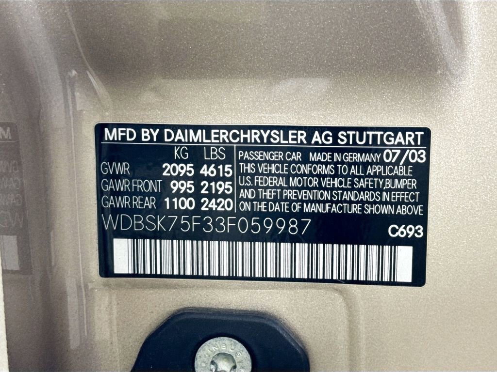 2003 Mercedes-Benz SL 500