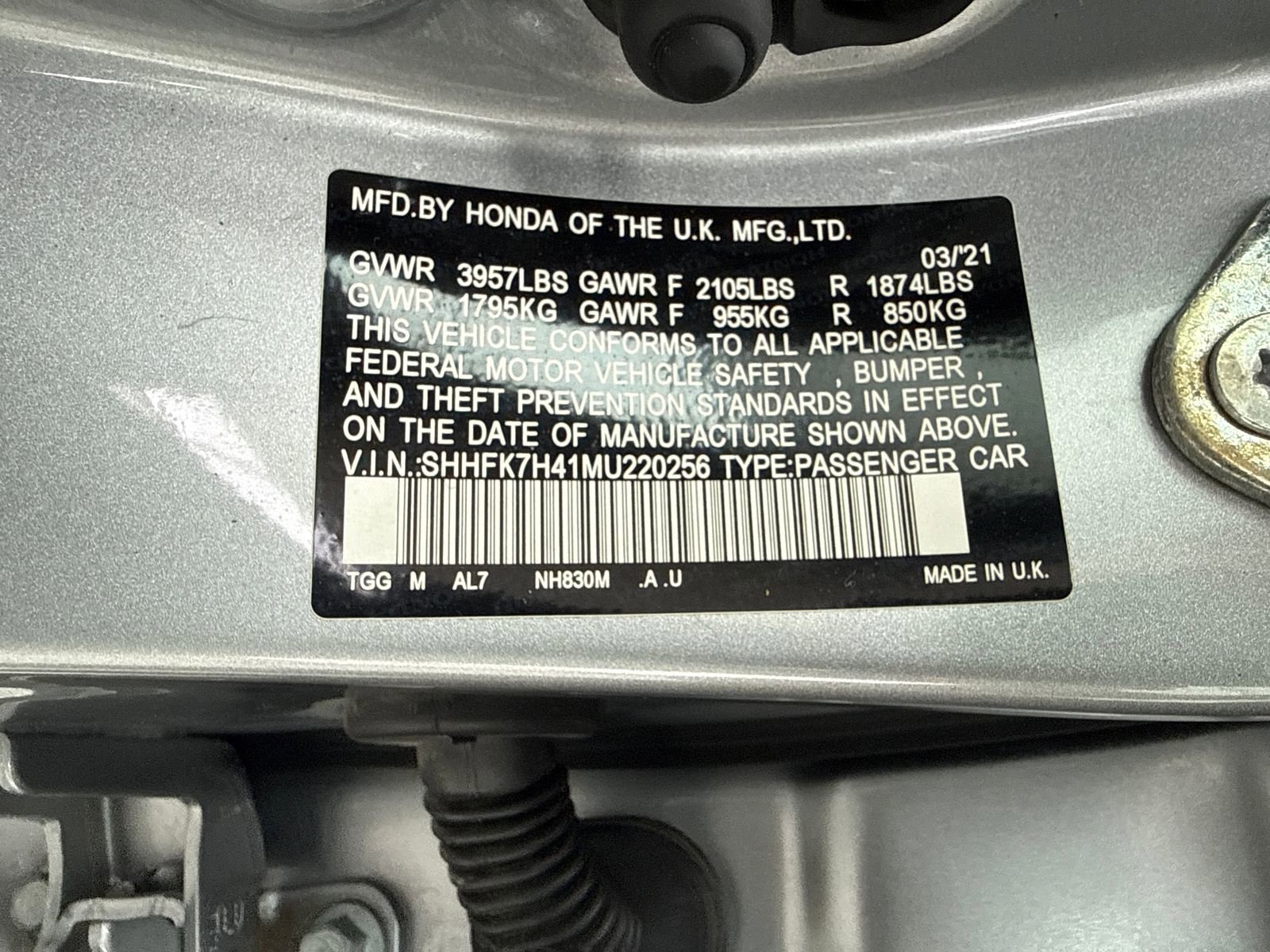 2021 Honda Civic Sport