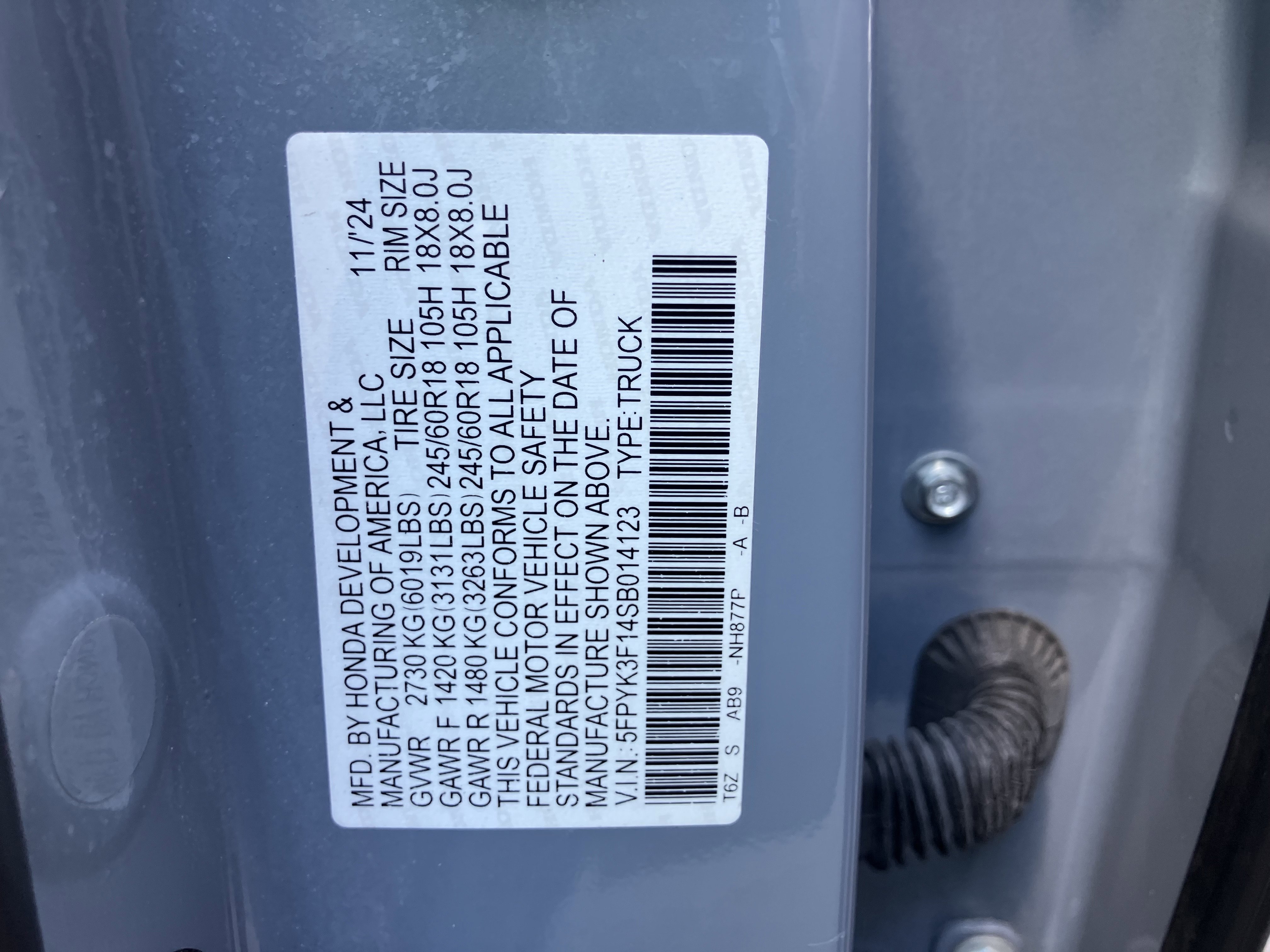 2025 Honda Ridgeline Sport