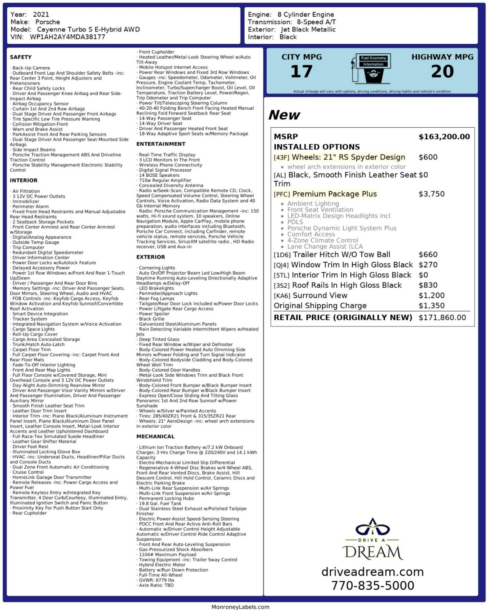 2021 Porsche Cayenne Turbo S