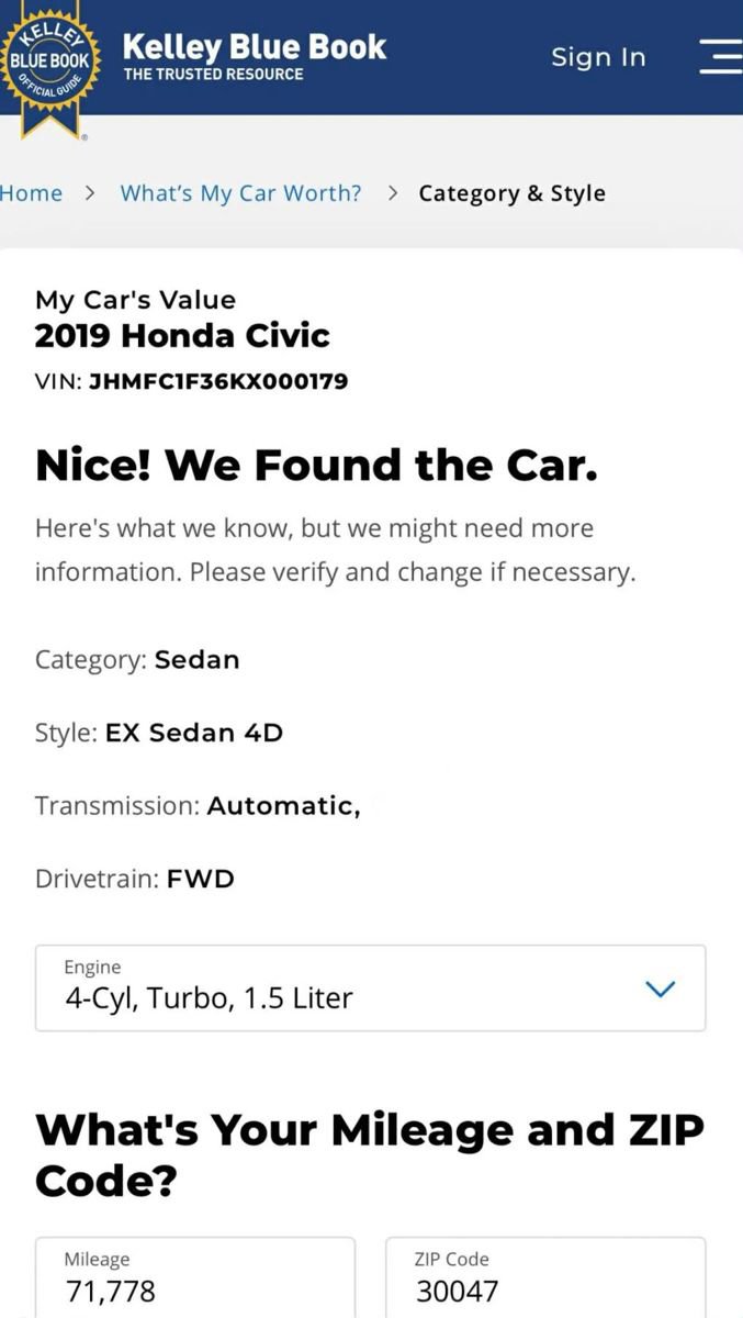 2019 Honda Civic EX