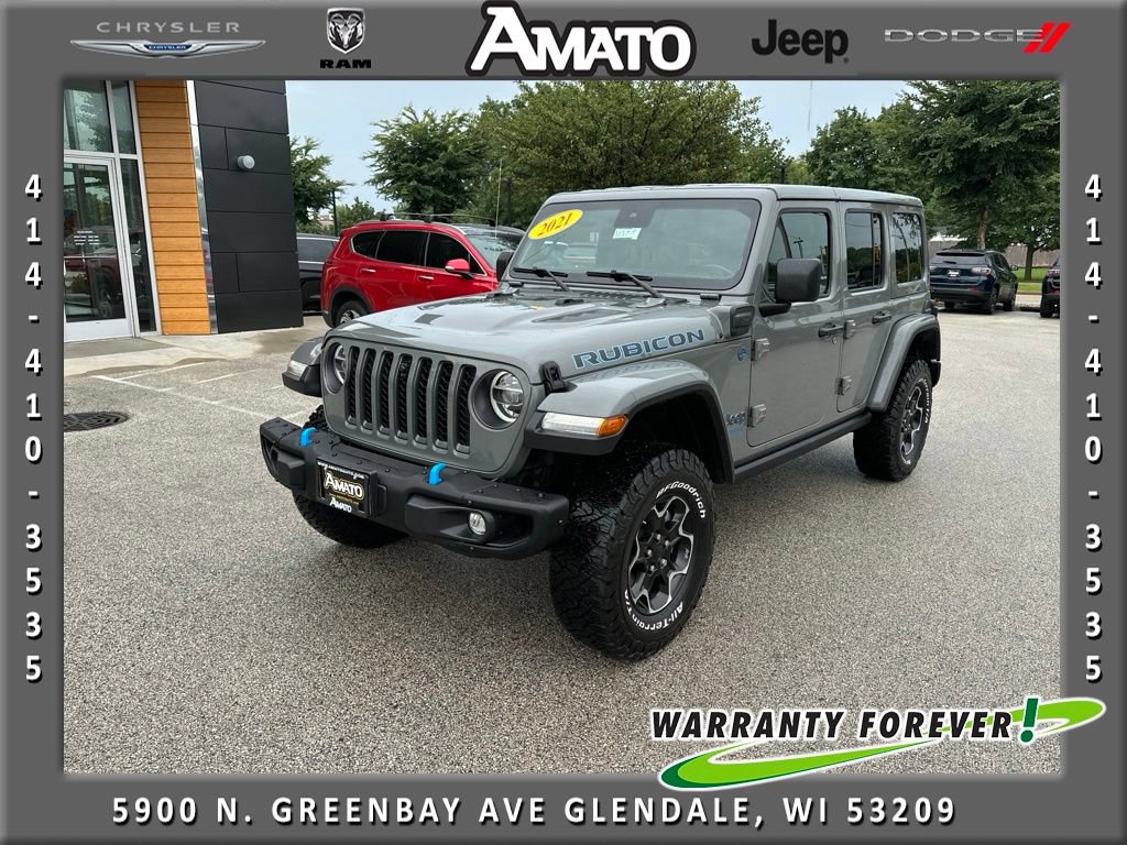 Used 2021 Jeep Wrangler Unlimited Rubicon 4xe w/ Steel Bumper Group