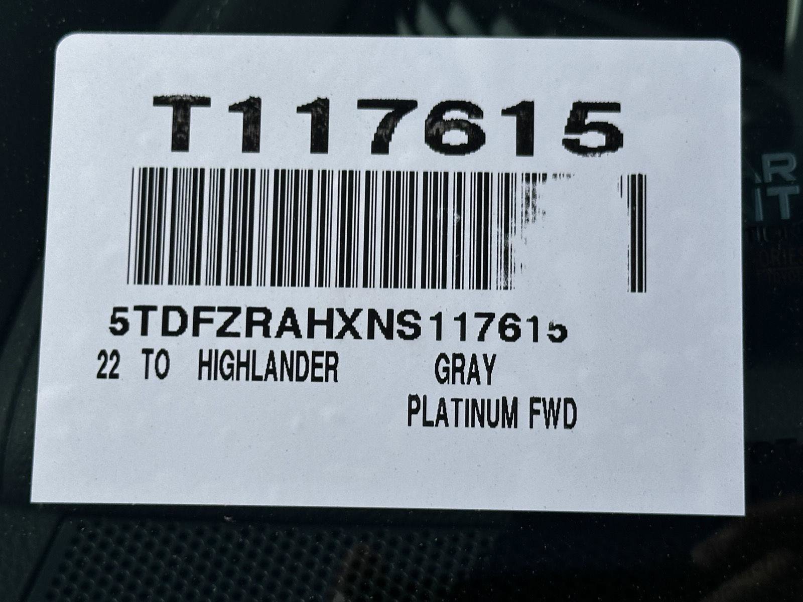 2022 Toyota Highlander Platinum