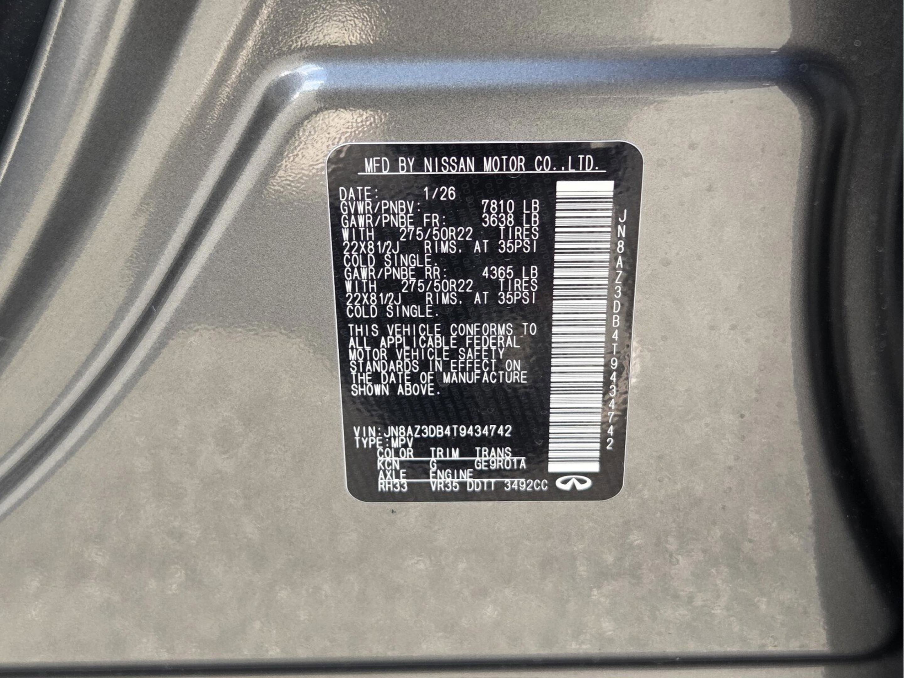 2026 INFINITI Qx80 4WD