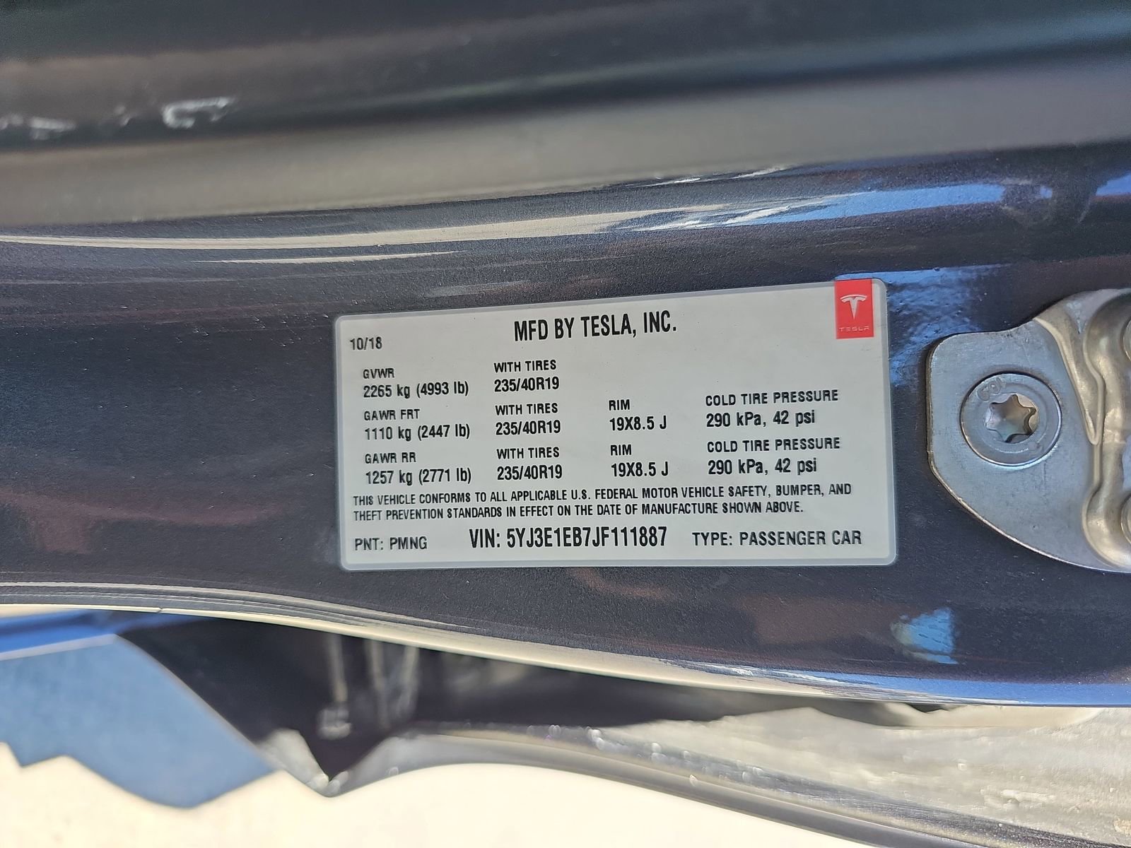 2018 Tesla Model 3 Long Range