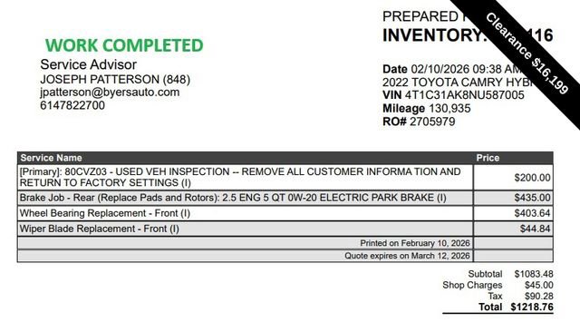 2022 Toyota Camry LE