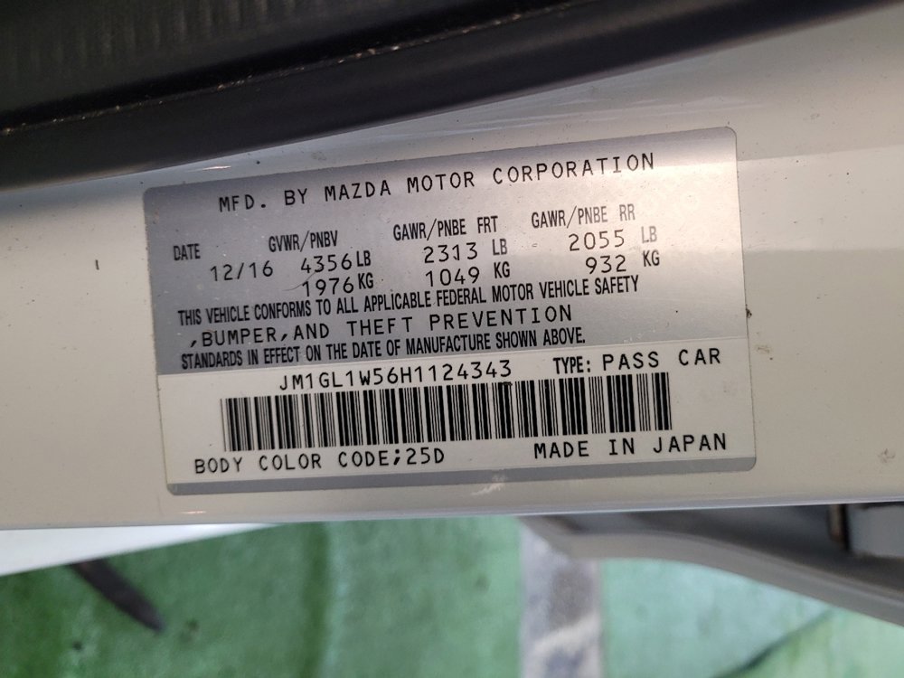 2017 MAZDA Mazda6 Grand Touring