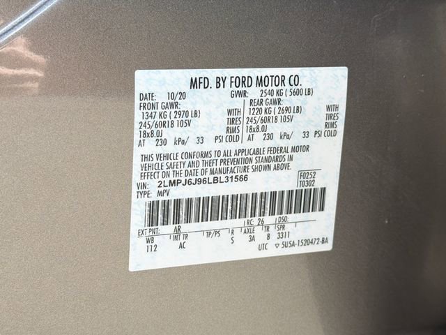 2020 Lincoln Nautilus FWD