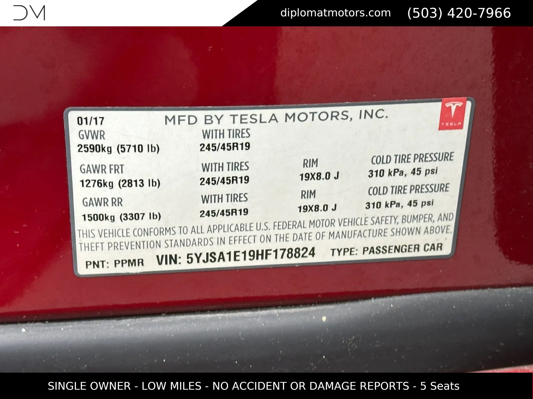 2017 Tesla Model S 75