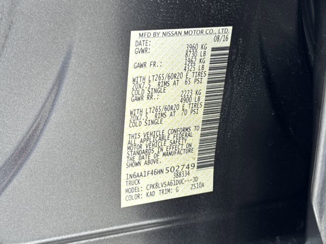 2017 Nissan Titan SL