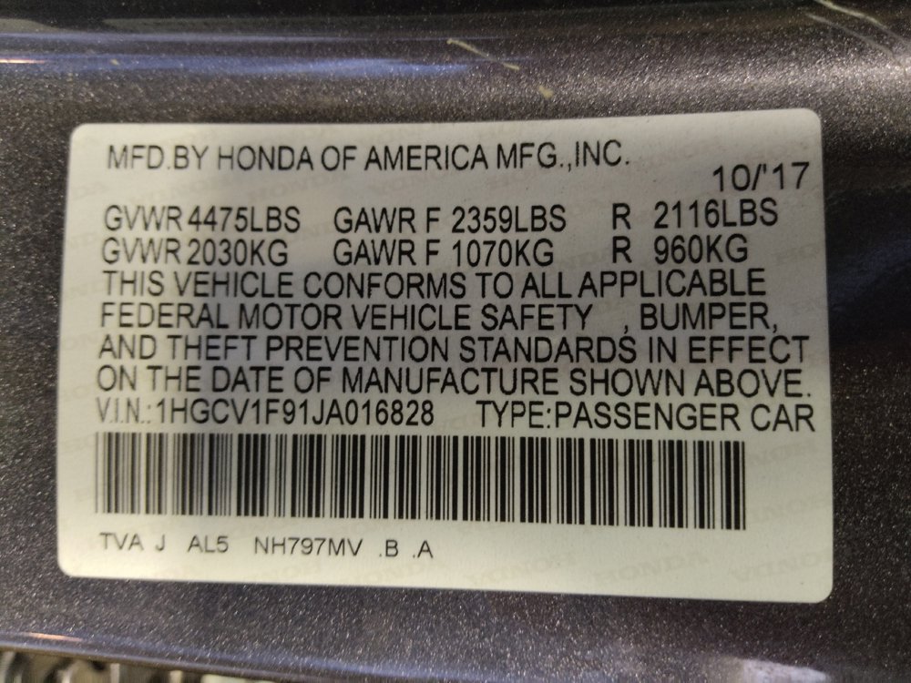 2018 Honda Accord Touring