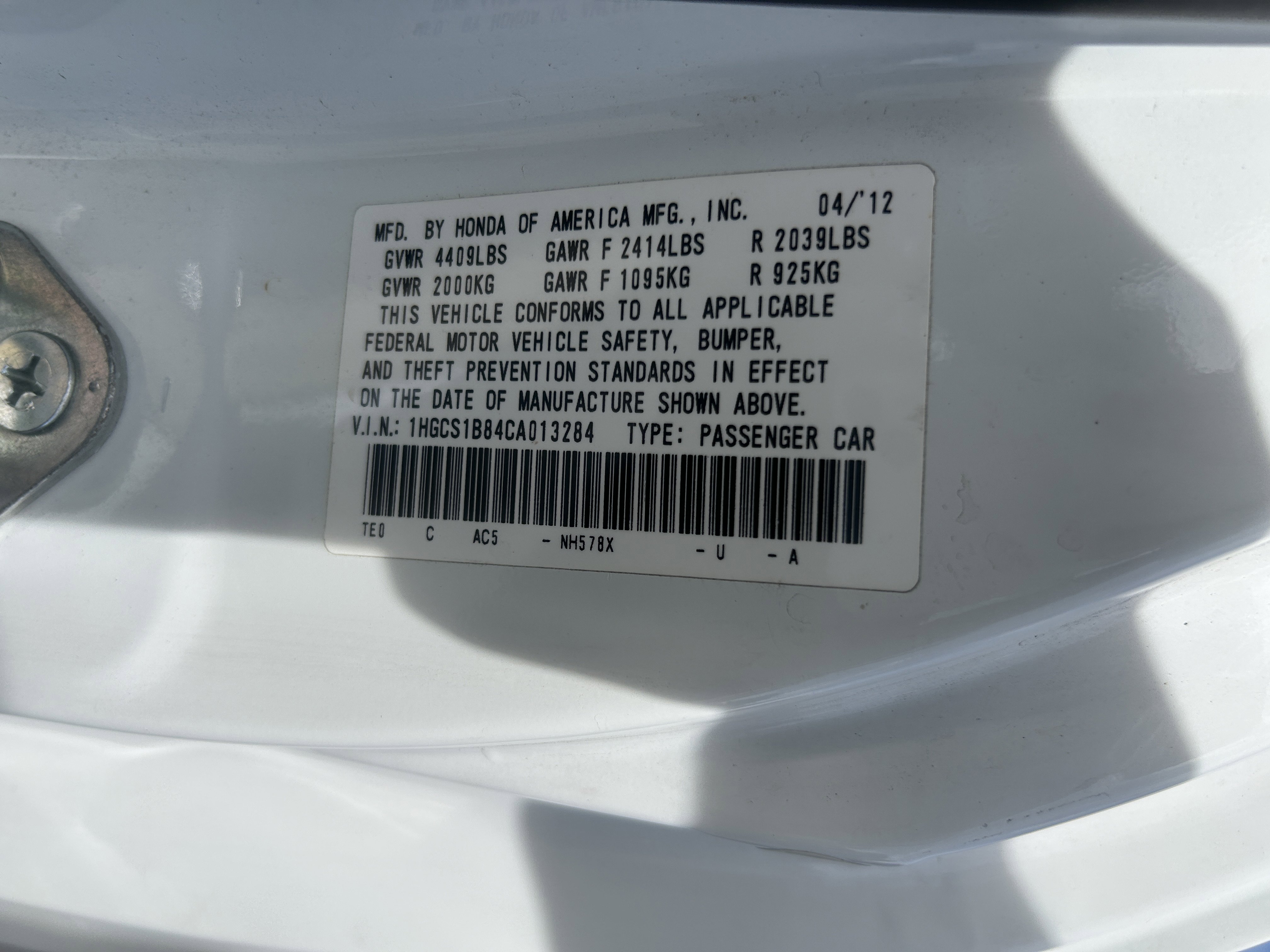 2012 Honda Accord EX-L