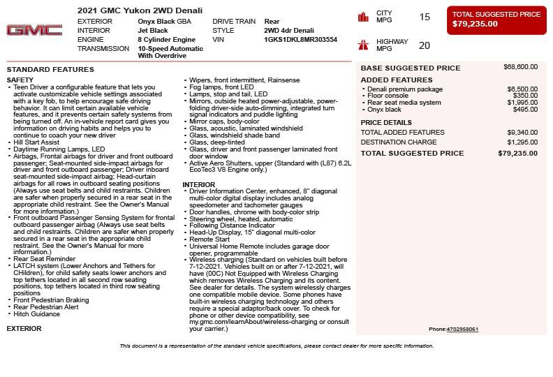 2021 GMC Yukon Denali