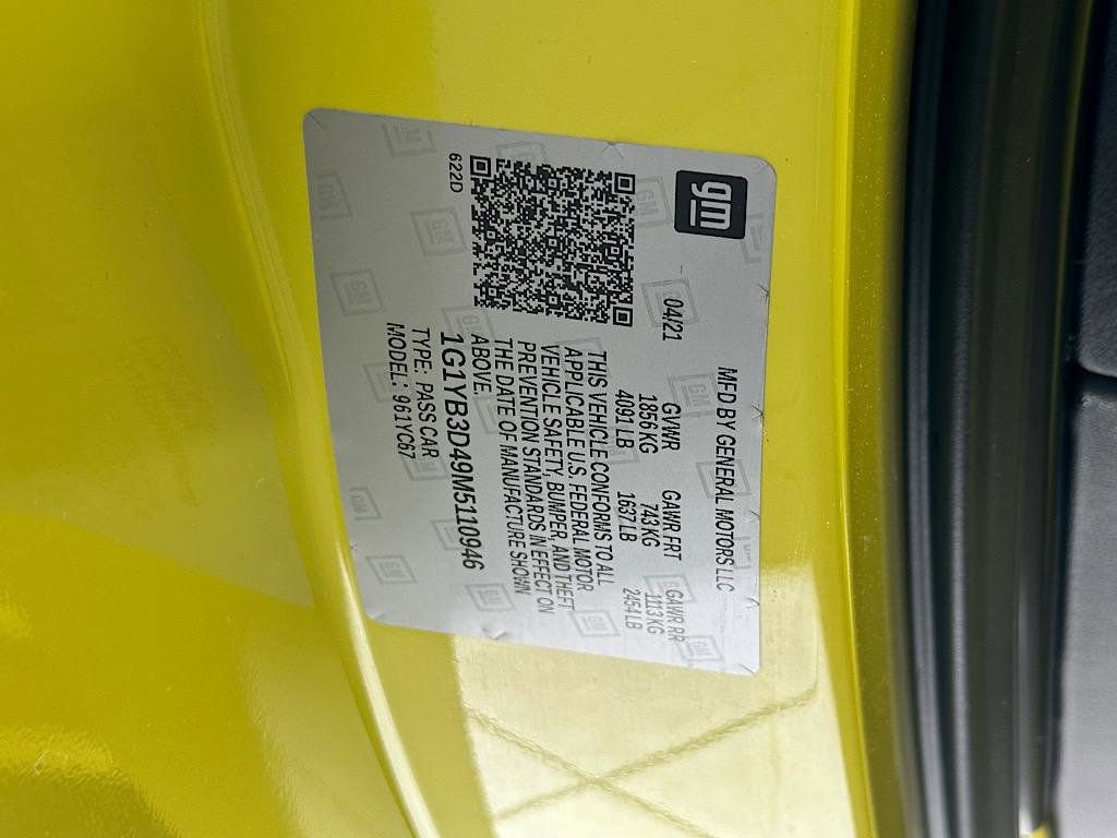 2021 Chevrolet Corvette Stingray Preferred Conv