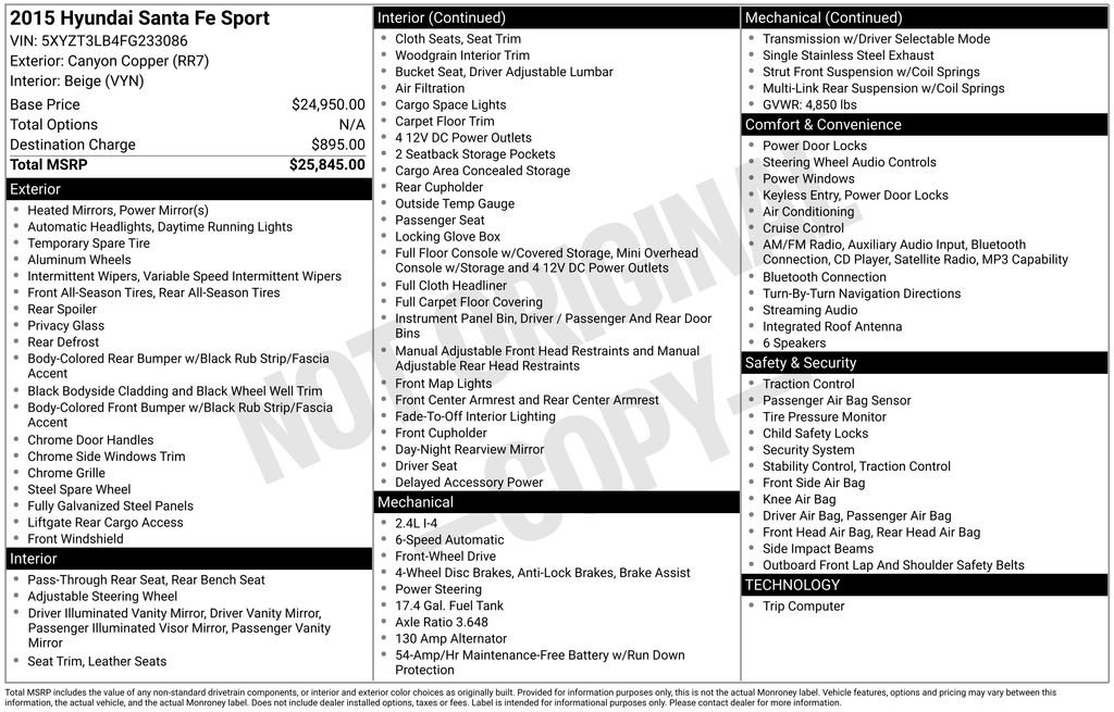 Used 2015 Hyundai Santa Fe Sport